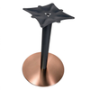 TNK-LBP-01 Round Accent Table Wood Top Single Metal Pole for Sofa