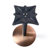 TNK-LBP-01 Round Accent Table Wood Top Single Metal Pole for Sofa