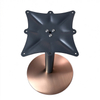 TNK-LBP-01 Round Accent Table Wood Top Single Metal Pole for Sofa